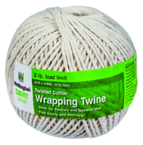 Wellington Baler Twine, #16 Dia, 510ft L, 2lb Work Load, Cotton, Natural