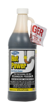 ComStar Liquid Drain Cleaner 32 Oz, Model 30-135, Pack Of 12, Acid Drain Cleaner