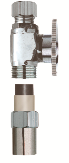 Plumb Pak PP32-2PCLF Transition Valve, 1/2 x 3/8 in Connection, CPVC x Tube, CPVC Body Chrome