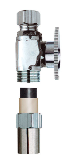 Plumb Pak PP32-2PCLF Transition Valve, 1/2 x 3/8 in Connection, CPVC x Tube, CPVC Body Chrome