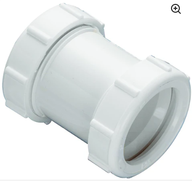 Plumb Pak PP55-4W Sink Drain Coupling, 1-1/2 in, Slip-Joint, Polypropylene, White