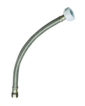 Plumb Pak EZ Series PP23806 Toilet Supply Tube, 3/8 in Inlet, Compression Inlet, 7/8 in Outlet, Ballcock Outlet, 20 in L