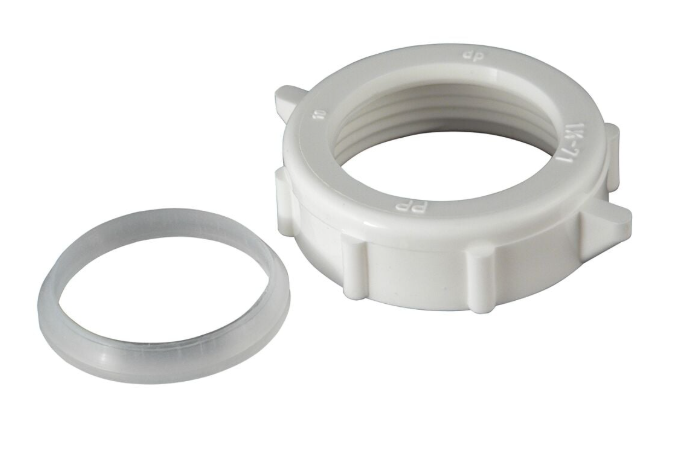 Plumb Pak Pp956 Series Slip-joint Nut, Specifications: 1-1/4 X 1-1/4 In, Pvc, White