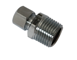 Plumb Pak PP74PCLF - 1/2 In. Mip X 3/8 In. D Compression Brass Straight Connector