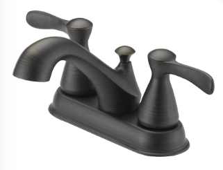 Boston Harbor 4 Inch - 1594001 -- Two Handle Lavatory Faucet With Plastic Pop-up, Lever Bronze