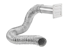 Lambro 8 Ft. Dryer Exhaust Wall Louvered Vent Kit, White