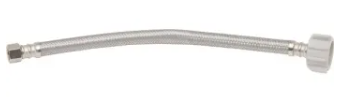 Fluidmaster Stainless Steel Toilet Supply 16" 3/8 Comp X 7/8 Ballcock