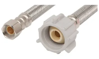 Fluidmaster Stainless Steel Toilet Supply 16" 3/8 Comp X 7/8 Ballcock