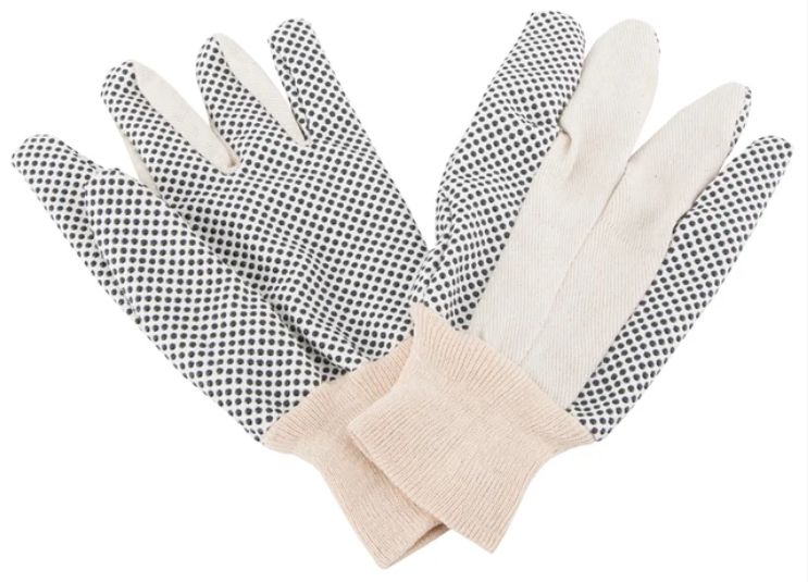 Diamondback Gv-522pvd/8 Cotton Work Gloves, Black Pvc Dotted, Pack Of 12, One Size Fits All