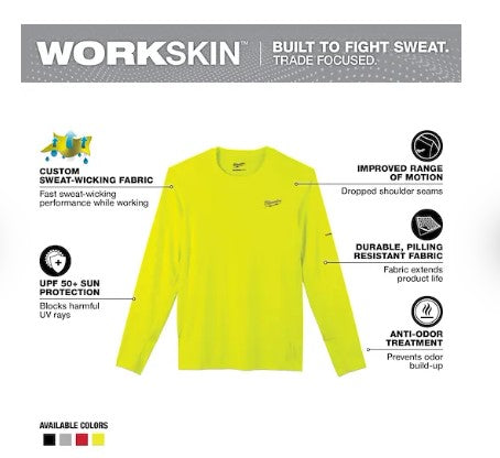 Milwaukee WORKSKIN™ Lightweight Performance Shirt - Long Sleeve - 415HV