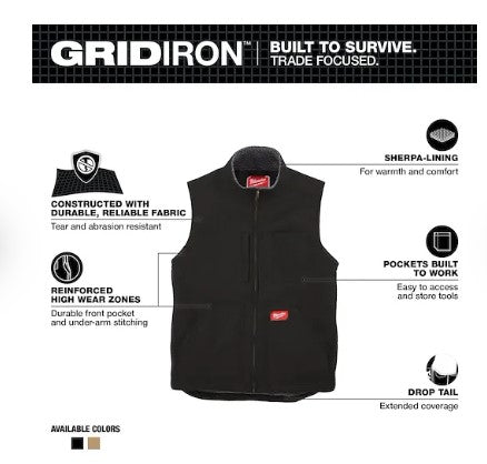 Milwaukee GRIDIRON™ Sherpa-Lined Vest - 801B