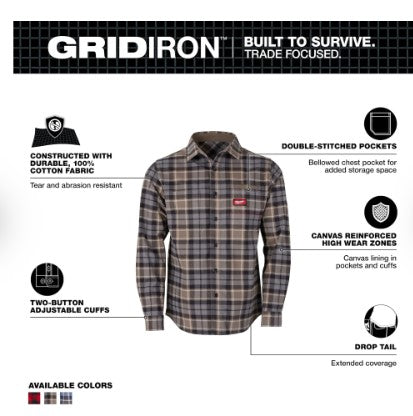 Milwaukee M551 GRIDIRON™ Flannel Shirt - M551G