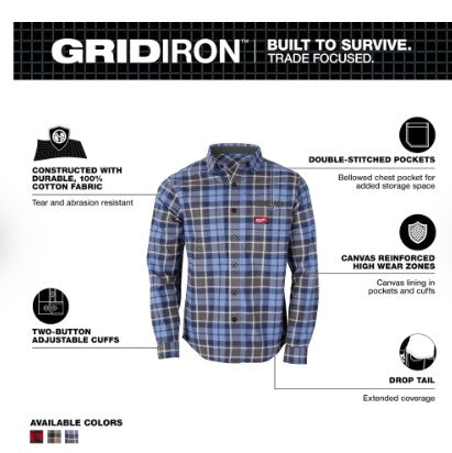 Milwaukee M551 GRIDIRON™ Flannel Shirt - M551U