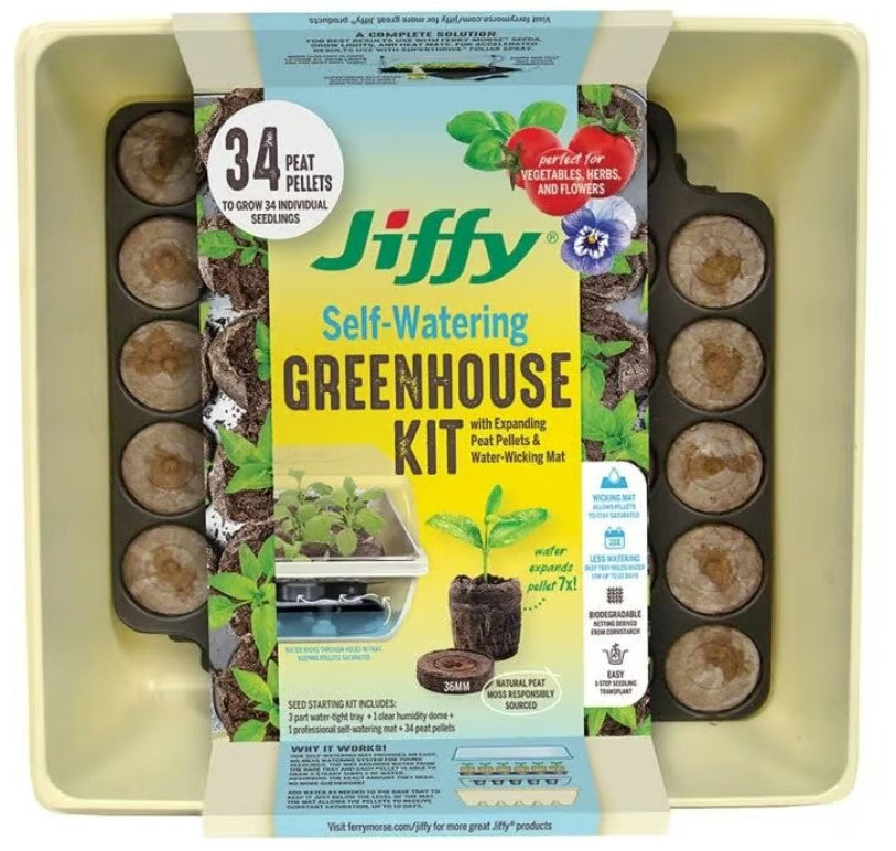 Jiffy Self-Watering Seed Starting Kit - T34HG