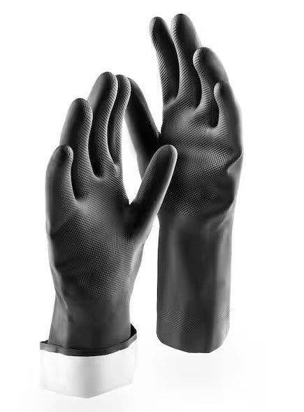 Libman L/XL Black Industrial Reusable Rubber Gloves (1-Pair) - 1244