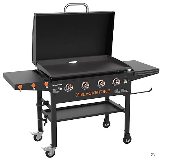 Blackstone Griddle Original 36-Inch 4-Burner Freestanding Propane Gas Commercial Style Flat Top Griddle with Hood