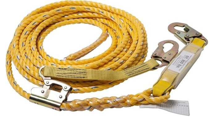 Guardian 01310 VLA-25 Poly Steel Vertical Lifeline Assembly, 25-Foot