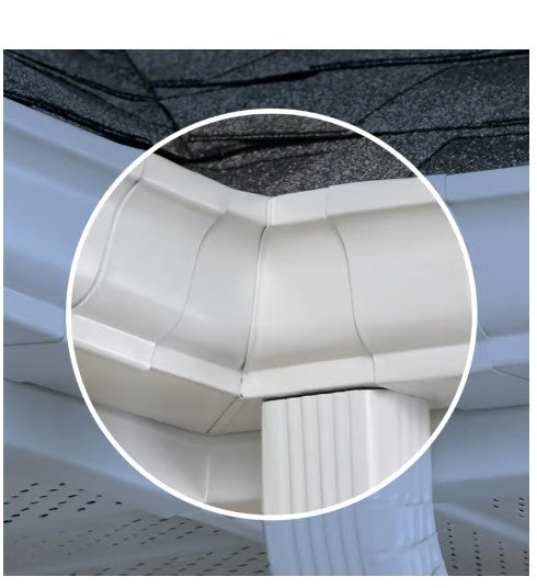Amerimax -K Style White Aluminum Gutter Inside Miter 5" --- 27-001