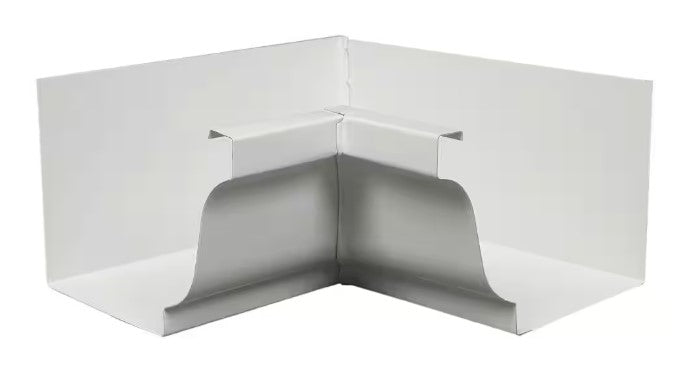 Amerimax -K Style White Aluminum Gutter Inside Miter 5" --- 27-001