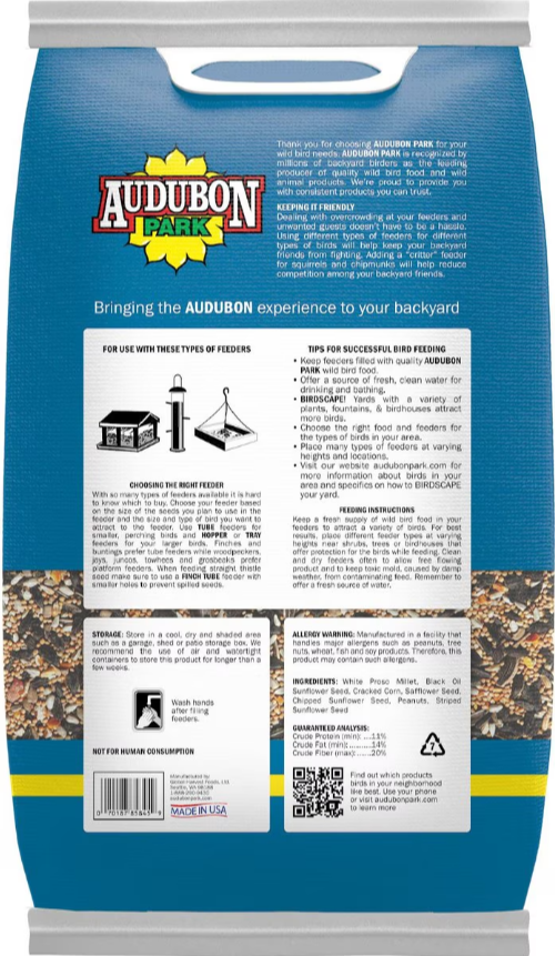 Audubon Park 12559 Songbird Blend, 20 lb