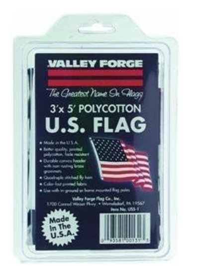 Valley Forge USS-1 Polyester Replacement American Flag