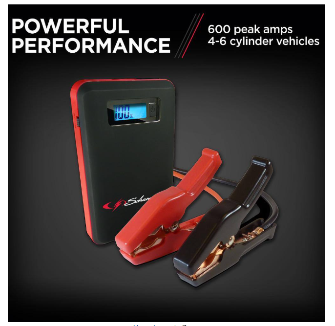 Schumacher 600 Peak Amp Lithium Ion Jump Starter/ Power Pack - SL1314