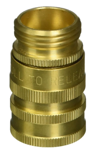 Mintcraft Male Quick Connector, 3/4 Inch Solid Brass Hose Connector -- 600-6027