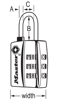 Master Lock TSA-Approved Luggage Lock 4680DNKL