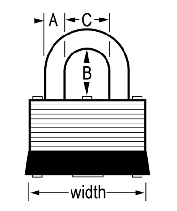 Master Lock 22D Warded Padlock, 1-1/2-inch wide, Silver