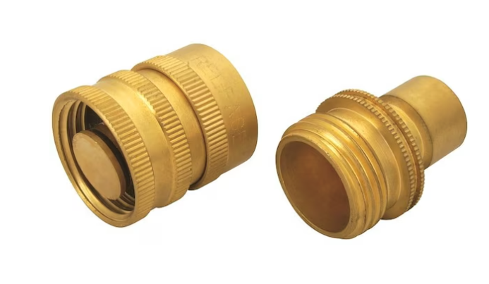 Mintcraft Brass Quick Connector, 3/4 Inch, Male And Female, Solid Brass - 600-6043