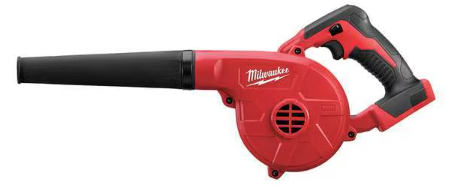Milwaukee M18 Compact Hand held Blower, Bare Tool, 18V, 100 cfm Max Air Flow, 160 mph Max Air Speed - 0884-20