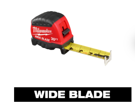 Milwaukee 30ft Wide Blade Tape Measure - 48-22-1230