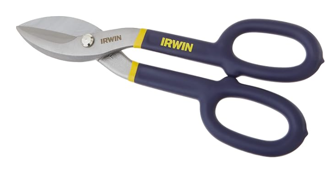 IRWIN Tools Tinner's Snip, Flat Blade, 10-inch (22010)