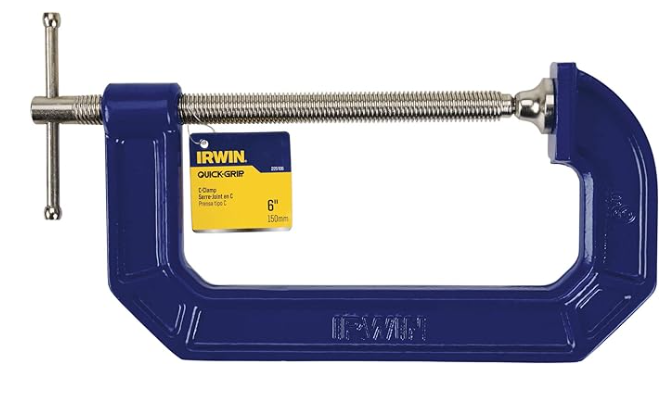 IRWIN QUICK-GRIP C-Clamp, 6", 225106, Blue