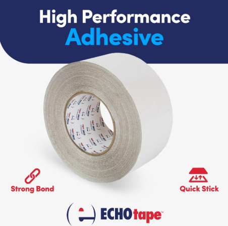 ECHOtape FS-G7736 | All Weather Lamtec WMP-50 Facing Tape | Metal Building Insulation Tape | White Seam and Repair Tape | Cold Weather Acrylic Adhesive | Contractor Tape | 2.83 in x 50 yds