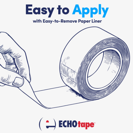 ECHOtape FS-G7736 | All Weather Lamtec WMP-50 Facing Tape | Metal Building Insulation Tape | White Seam and Repair Tape | Cold Weather Acrylic Adhesive | Contractor Tape | 2.83 in x 50 yds