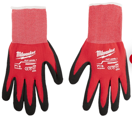 Milwaukee Cut Level 1 Nitrile Dipped Gloves - Large (12pk) -- 48-22-8902B