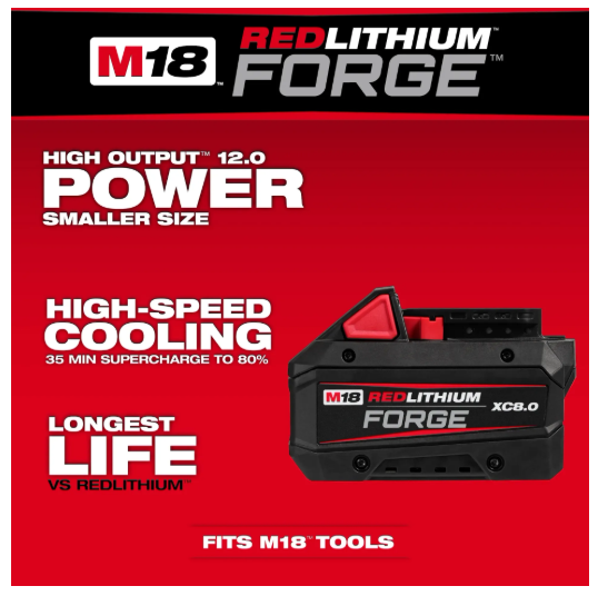 Milwaukee M18™ REDLITHIUM™ FORGE™ XC8.0 Battery Pack -- 48-11-1881