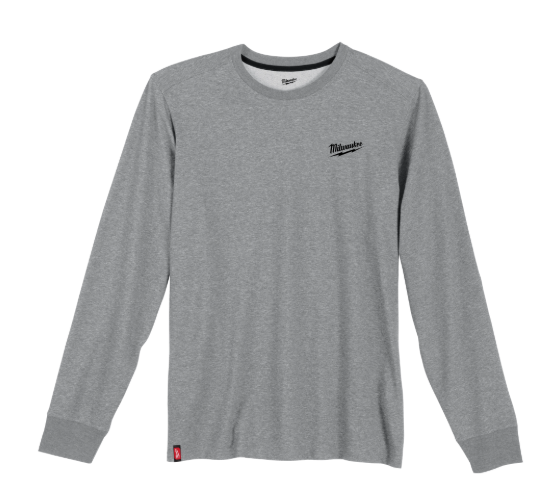 Milwaukee Tools Hybrid Long Sleeve Work T-Shirt - Gray 604G
