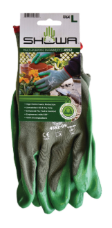 Showa 4552-09.RT Protective Gloves, L, Knit Wrist Cuff, Nitrile Glove, Green