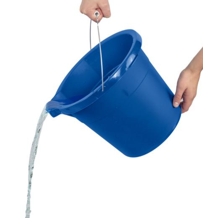Sterilite 11234312 Spout Pail, 12 qt Capacity, Plastic, Blue