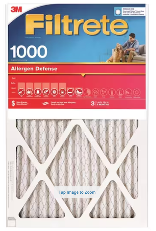 Filtrete 3M Air Filter AC Micro 20x20x1"