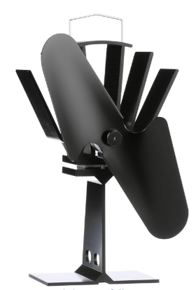 Ecofan Original Heat Powered Stove Fan - Powerful Classic Design, High Performance, Perfect for Wood Stoves, 100 CFM - Circulates Warm Air Efficiently & Reduces Fuel Cost