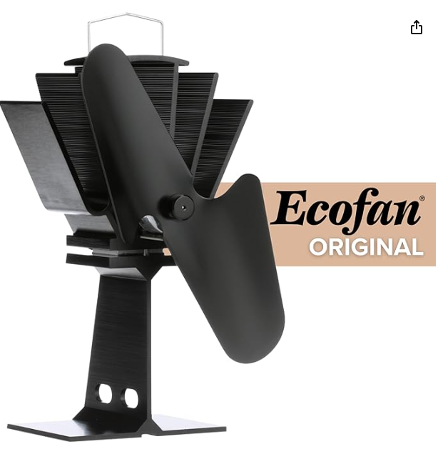 Ecofan Original Heat Powered Stove Fan - Powerful Classic Design, High Performance, Perfect for Wood Stoves, 100 CFM - Circulates Warm Air Efficiently & Reduces Fuel Cost