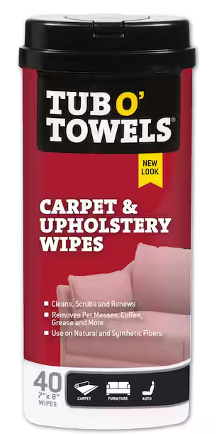 Tub O'Towels HD Carpet & Upholstery Wipes -- 2098283