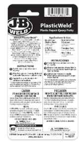 J-B Weld PlasticWeld™ Epoxy Putty - 2 oz