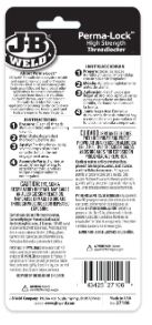 J-B Weld Perma-Lock - High Strength Threadlocker -- 27106