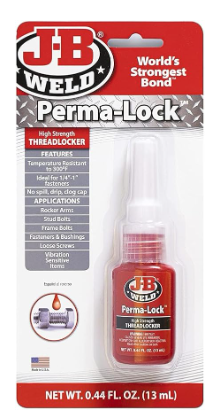 J-B Weld 27113 Perma-Lock High Strength Threadlocker - Red