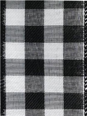 Sheerlund Products Wired Black White Checkered 2-1/2" x 25yd roll