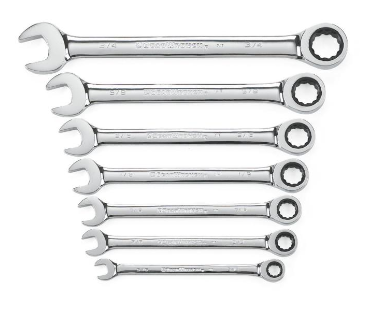 Gear Wrench 7Pc SAE Ratcheting Combo Wrench Set -- 0936385